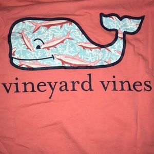 Vineyard Vines Pink Fish Shirt